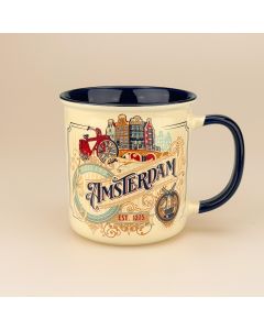 Amsterdam Vintage Mug-White
