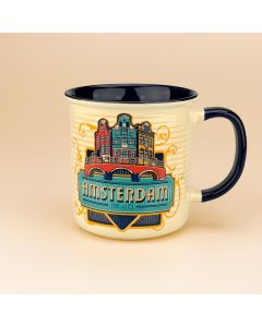 Amsterdam Vintage Mug-Blue